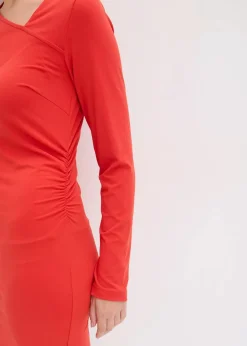 bonprix Kleider|Bekleidung·Pullover & Strickjacken^Jerseykleid rot