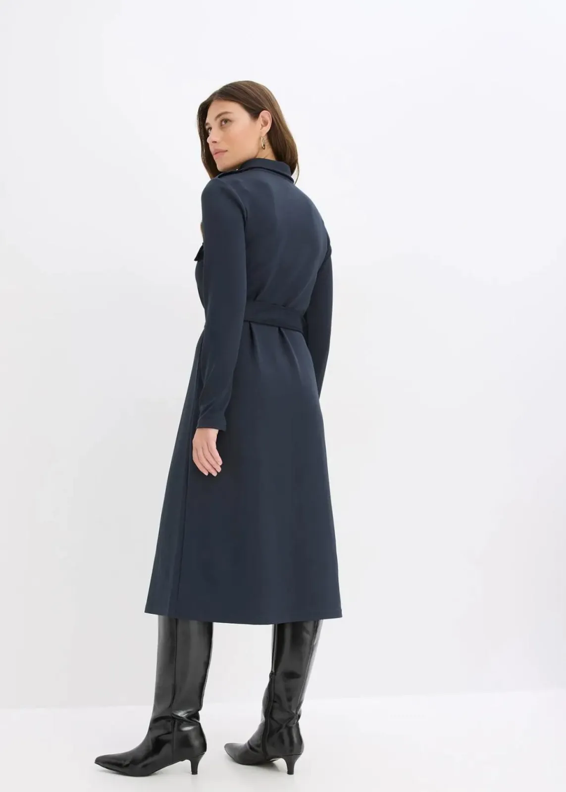 bonprix Bekleidung·Pullover & Strickjacken|Kleider^Jerseykleid nachtblau
