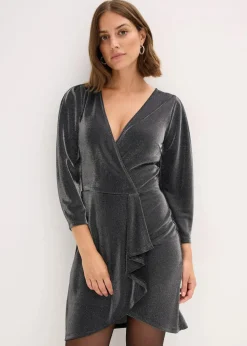 bonprix Bekleidung·Pullover & Strickjacken|Kleider^Jerseykleid schwarz