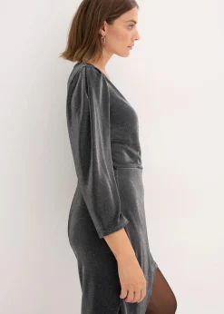 bonprix Bekleidung·Pullover & Strickjacken|Kleider^Jerseykleid schwarz