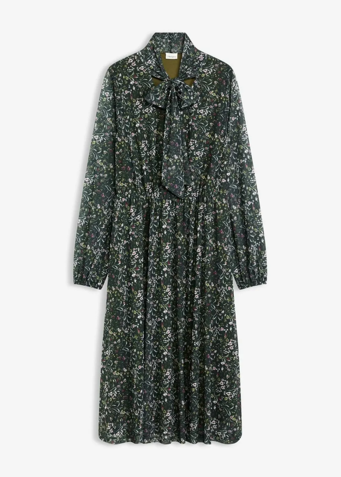 bonprix Bekleidung·Pullover & Strickjacken|Kleider^Jerseykleid grün floral