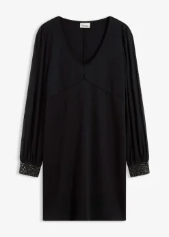 bonprix Bekleidung·Pullover & Strickjacken|Kleider^Jerseykleid schwarz