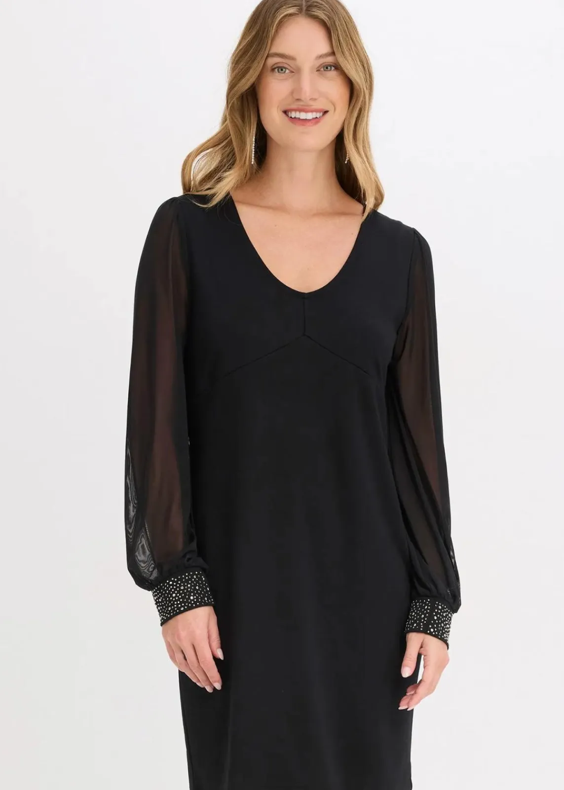 bonprix Bekleidung·Pullover & Strickjacken|Kleider^Jerseykleid schwarz