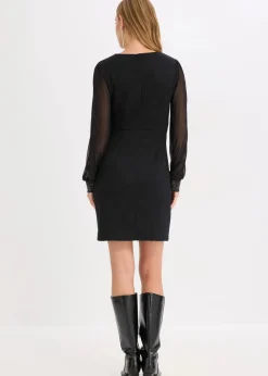 bonprix Bekleidung·Pullover & Strickjacken|Kleider^Jerseykleid schwarz