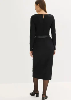 bonprix Bekleidung·Pullover & Strickjacken|Kleider^Jerseykleid schwarz