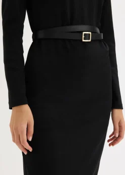 bonprix Bekleidung·Pullover & Strickjacken|Kleider^Jerseykleid schwarz