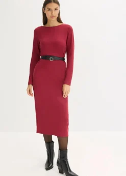 bonprix Nachhaltigere Materialien|Kleider^Jerseykleid pflaumenrot