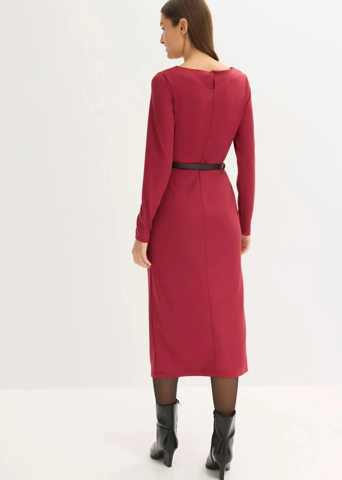 bonprix Nachhaltigere Materialien|Kleider^Jerseykleid pflaumenrot