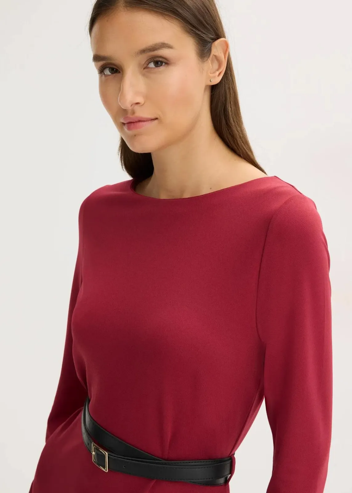 bonprix Nachhaltigere Materialien|Kleider^Jerseykleid pflaumenrot