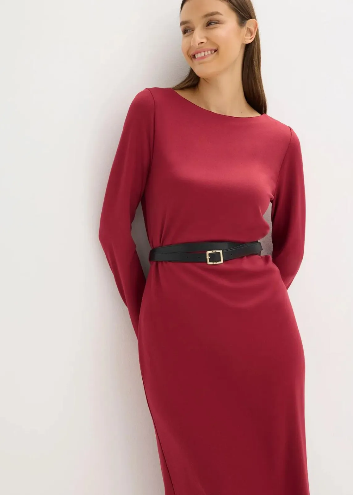 bonprix Nachhaltigere Materialien|Kleider^Jerseykleid pflaumenrot