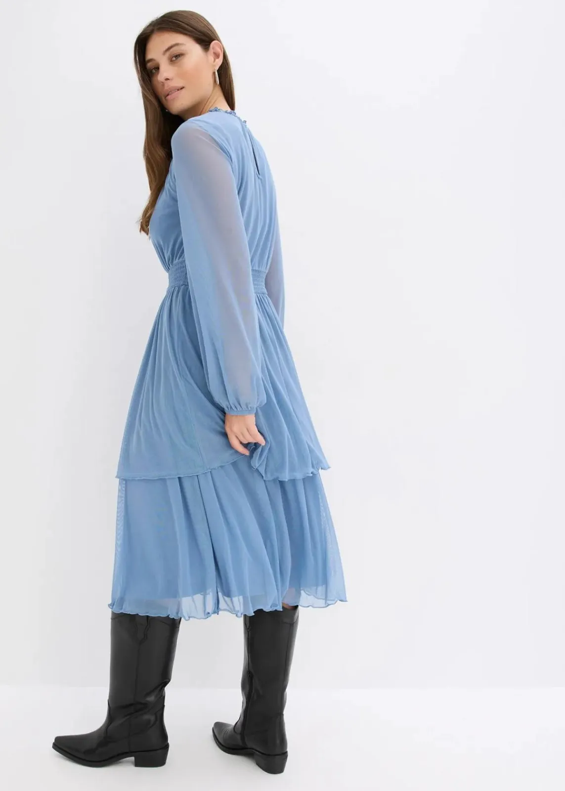 bonprix Bekleidung·Pullover & Strickjacken|Kleider^Jerseykleid wellenblau