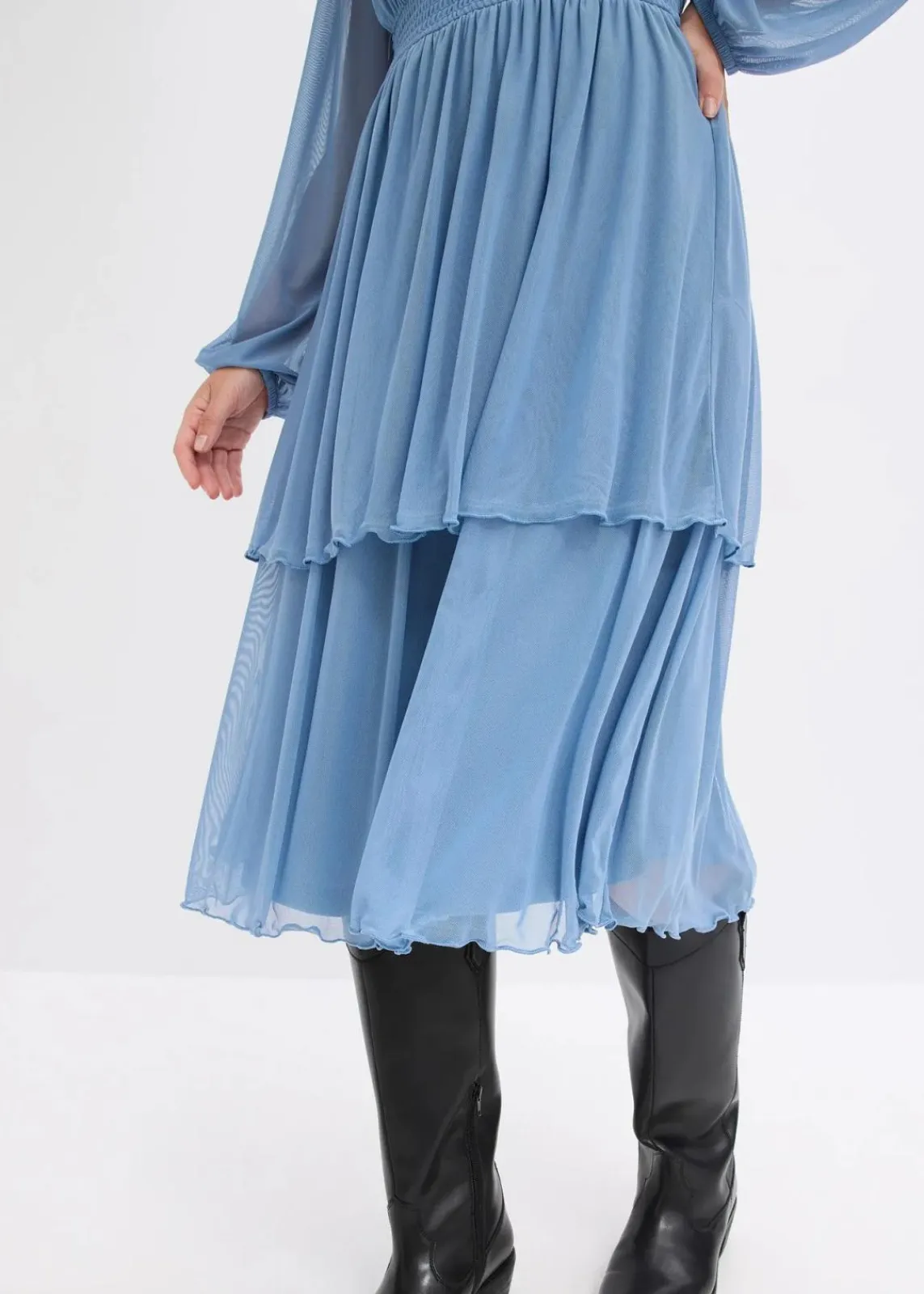 bonprix Bekleidung·Pullover & Strickjacken|Kleider^Jerseykleid wellenblau
