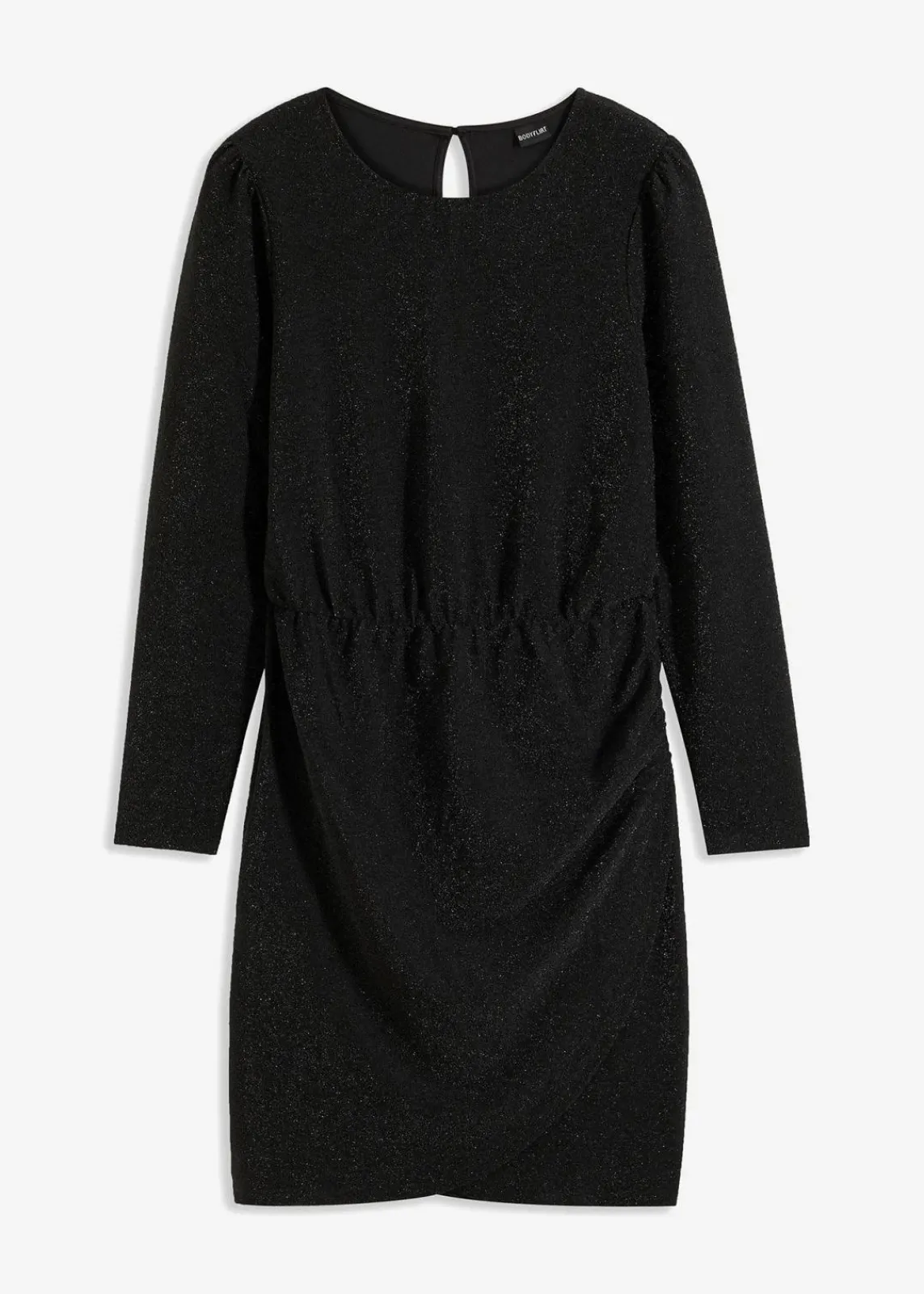 bonprix Bekleidung·Pullover & Strickjacken|Kleider^Jerseykleid schwarz/silber