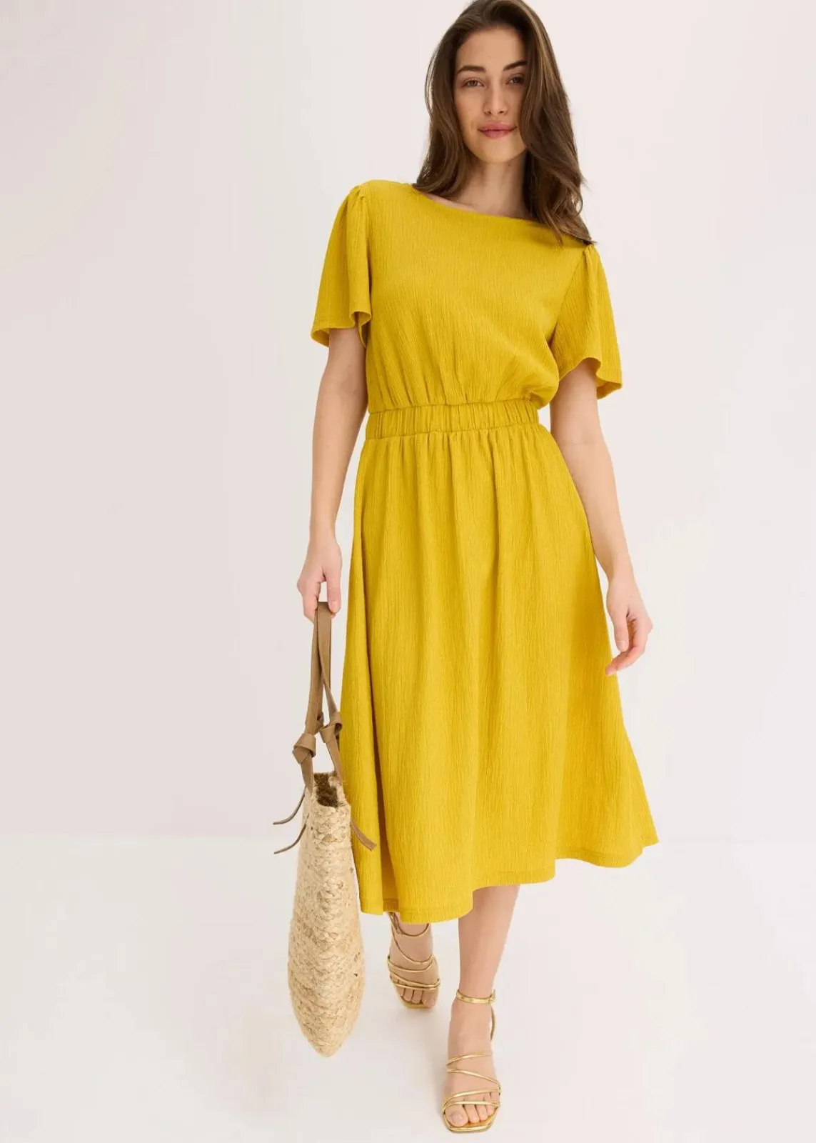 bonprix Kleider|Bekleidung·Pullover & Strickjacken^Jerseykleid lemoncurry