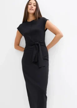 bonprix Bekleidung·Pullover & Strickjacken|Kleider^Jerseykleid schwarz