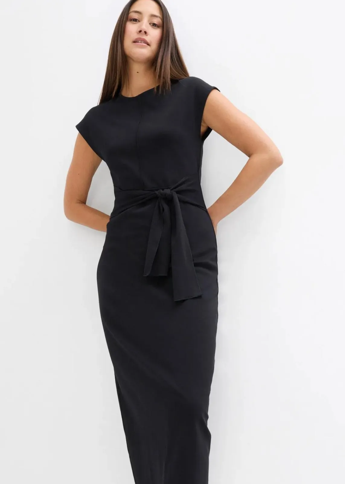 bonprix Bekleidung·Pullover & Strickjacken|Kleider^Jerseykleid schwarz