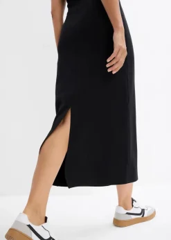 bonprix Bekleidung·Pullover & Strickjacken|Kleider^Jerseykleid schwarz