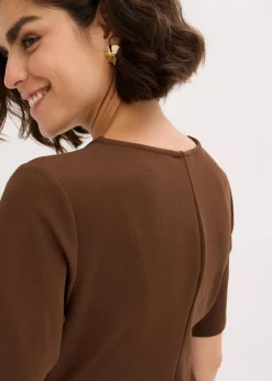 bonprix Kleider|Bekleidung·Pullover & Strickjacken^Jerseykleid braun