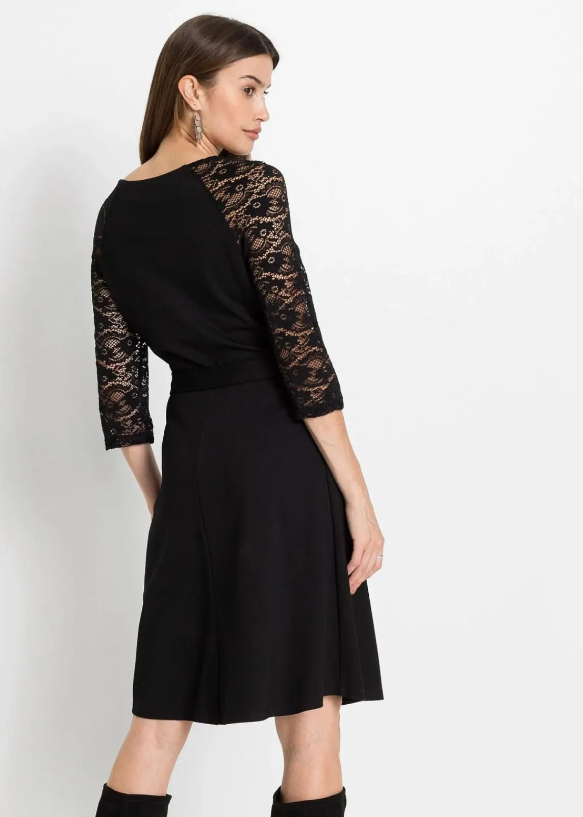 bonprix Bekleidung·Pullover & Strickjacken|Kleider^Jerseykleid schwarz