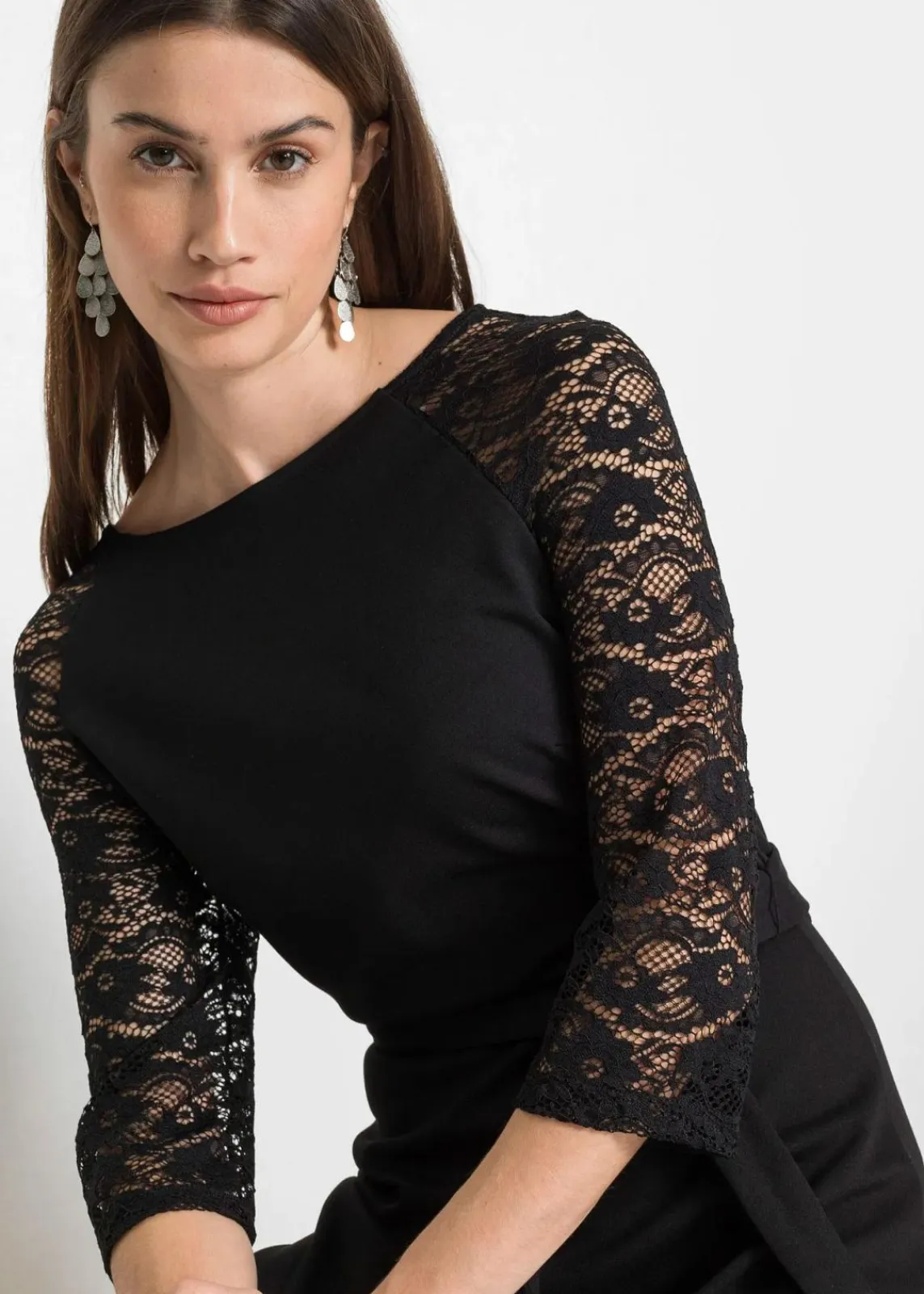 bonprix Bekleidung·Pullover & Strickjacken|Kleider^Jerseykleid schwarz