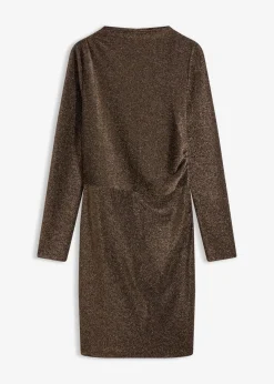 bonprix Bekleidung·Pullover & Strickjacken|Nachhaltigere Materialien^Jerseykleid schwarz/gold