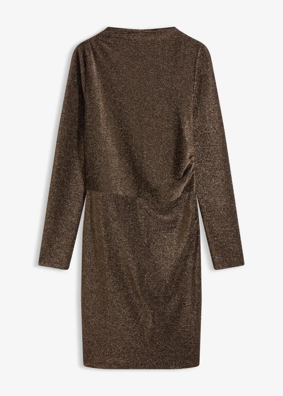 bonprix Bekleidung·Pullover & Strickjacken|Nachhaltigere Materialien^Jerseykleid schwarz/gold