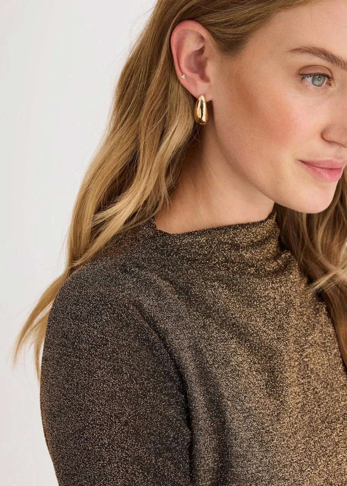 bonprix Bekleidung·Pullover & Strickjacken|Nachhaltigere Materialien^Jerseykleid schwarz/gold