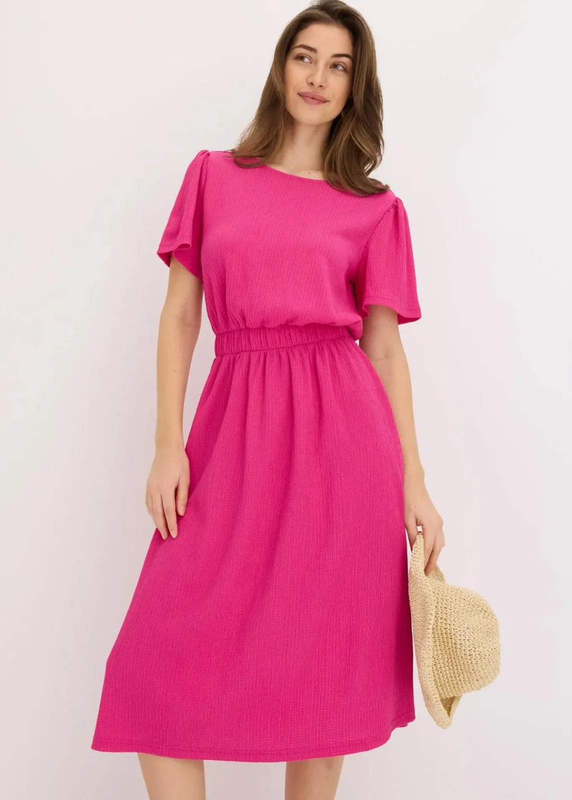 bonprix Bekleidung·Pullover & Strickjacken|Kleider^Jerseykleid fuchsia