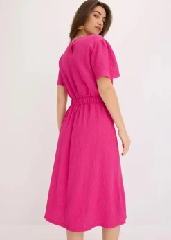 bonprix Bekleidung·Pullover & Strickjacken|Kleider^Jerseykleid fuchsia
