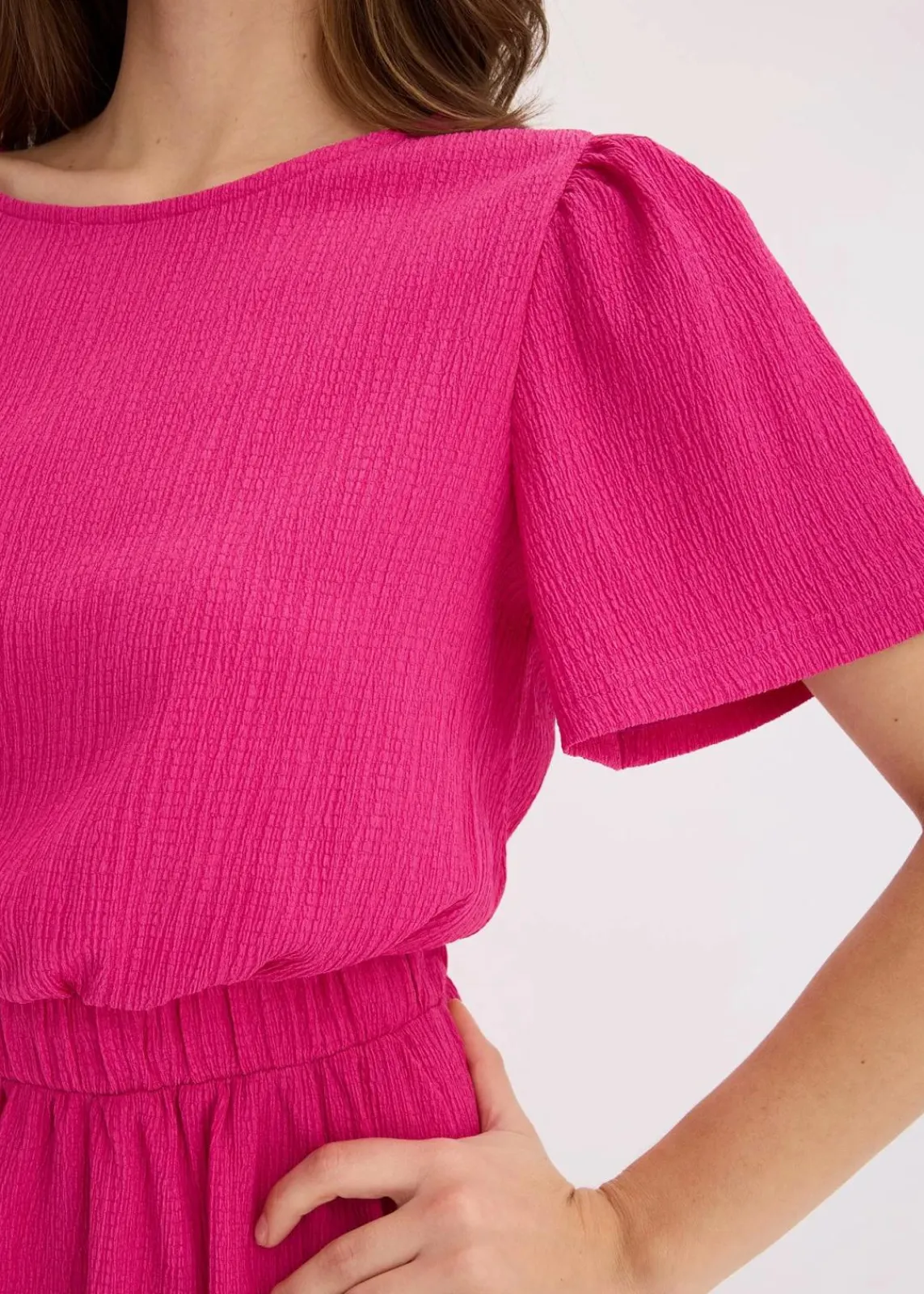 bonprix Bekleidung·Pullover & Strickjacken|Kleider^Jerseykleid fuchsia