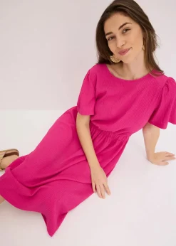 bonprix Bekleidung·Pullover & Strickjacken|Kleider^Jerseykleid fuchsia