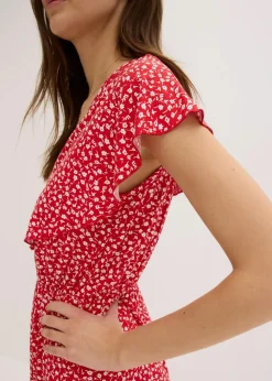 bonprix Bekleidung·Pullover & Strickjacken|Kleider^Jerseykleid erdbeere bedruckt