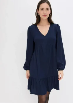 bonprix Kleider|Bekleidung·Pullover & Strickjacken^Jerseykleid dunkelblau