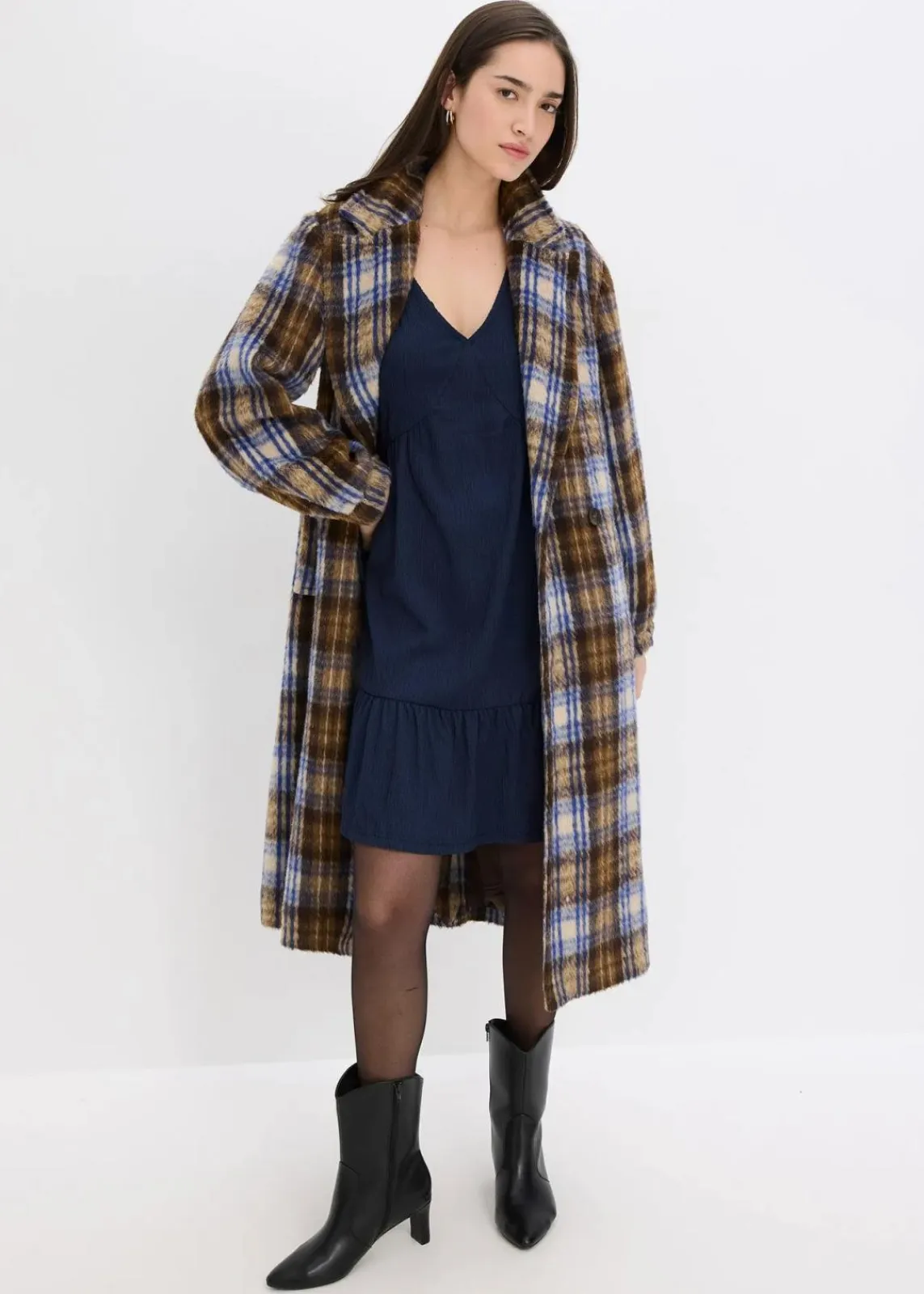 bonprix Kleider|Bekleidung·Pullover & Strickjacken^Jerseykleid dunkelblau