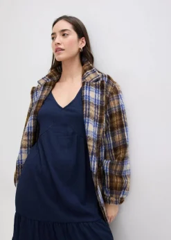 bonprix Kleider|Bekleidung·Pullover & Strickjacken^Jerseykleid dunkelblau