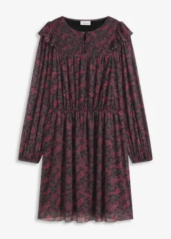 bonprix Bekleidung·Pullover & Strickjacken|Kleider^Jerseykleid schwarz paisley