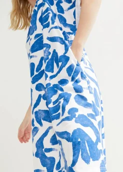 bonprix Nachhaltigere Materialien|Kleider^Jerseykleid edelsteinblau/weiß bedruckt