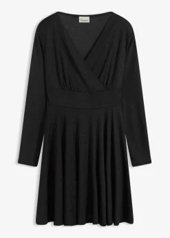 bonprix Bekleidung·Pullover & Strickjacken|Kleider^Jerseykleid schwarz
