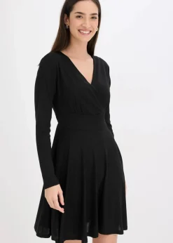 bonprix Bekleidung·Pullover & Strickjacken|Kleider^Jerseykleid schwarz