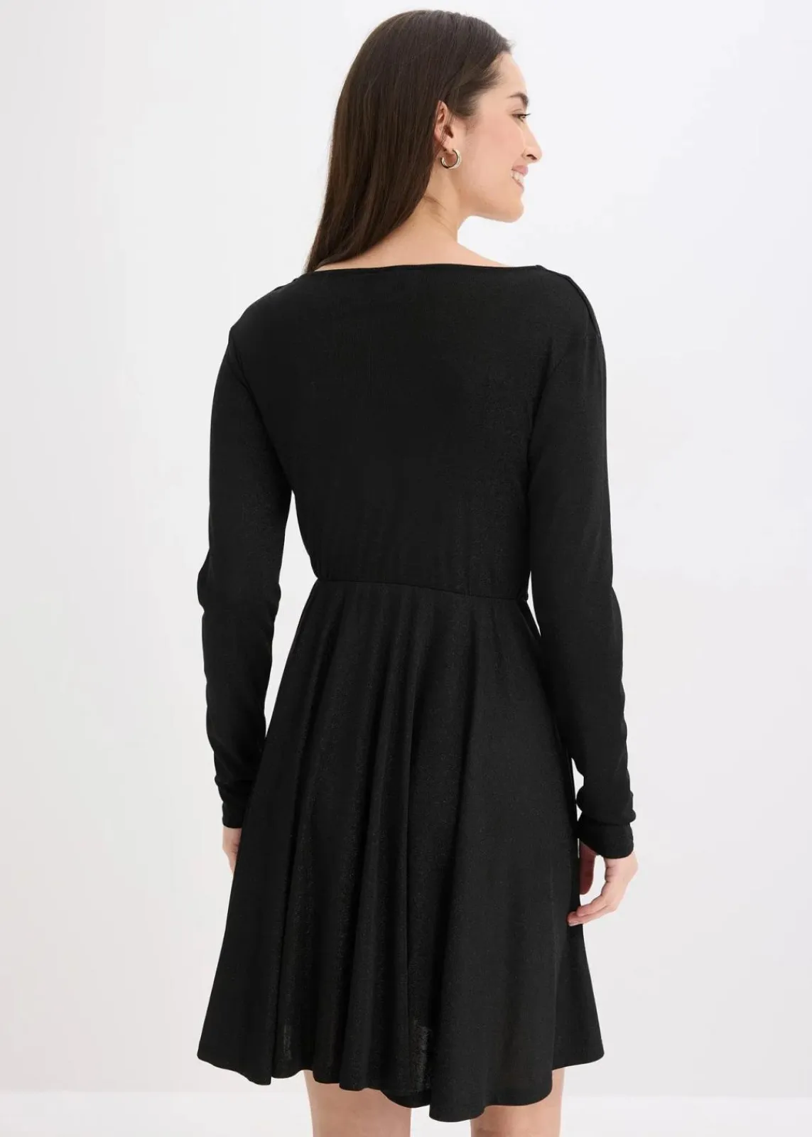 bonprix Bekleidung·Pullover & Strickjacken|Kleider^Jerseykleid schwarz