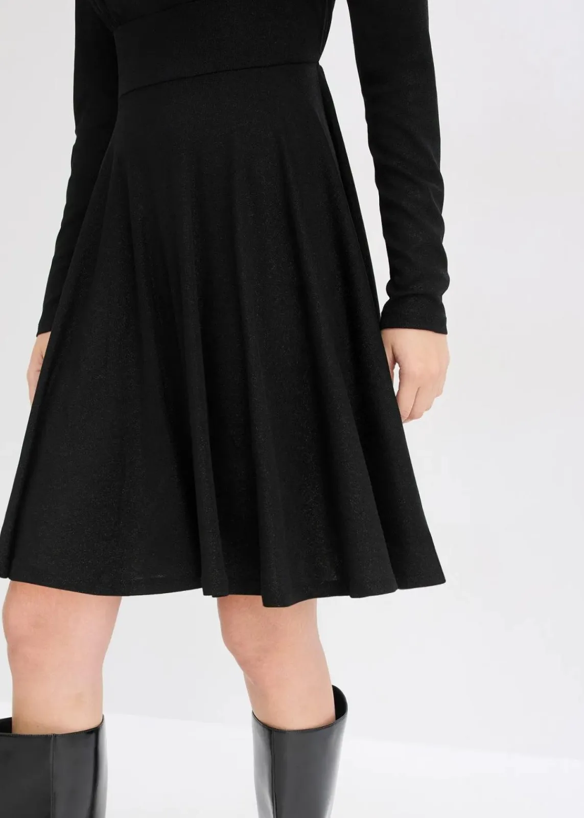 bonprix Bekleidung·Pullover & Strickjacken|Kleider^Jerseykleid schwarz
