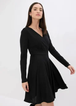 bonprix Bekleidung·Pullover & Strickjacken|Kleider^Jerseykleid schwarz
