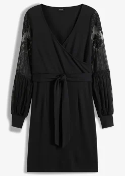 bonprix Bekleidung·Pullover & Strickjacken|Kleider^Jerseykleid schwarz