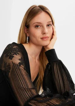 bonprix Bekleidung·Pullover & Strickjacken|Kleider^Jerseykleid schwarz
