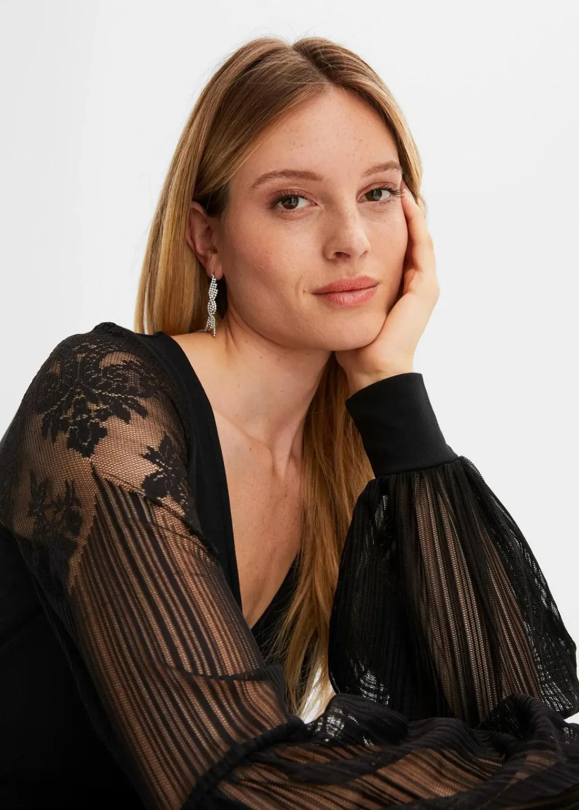 bonprix Bekleidung·Pullover & Strickjacken|Kleider^Jerseykleid schwarz