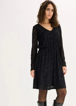 bonprix Bekleidung·Pullover & Strickjacken|Kleider^Jerseykleid schwarz