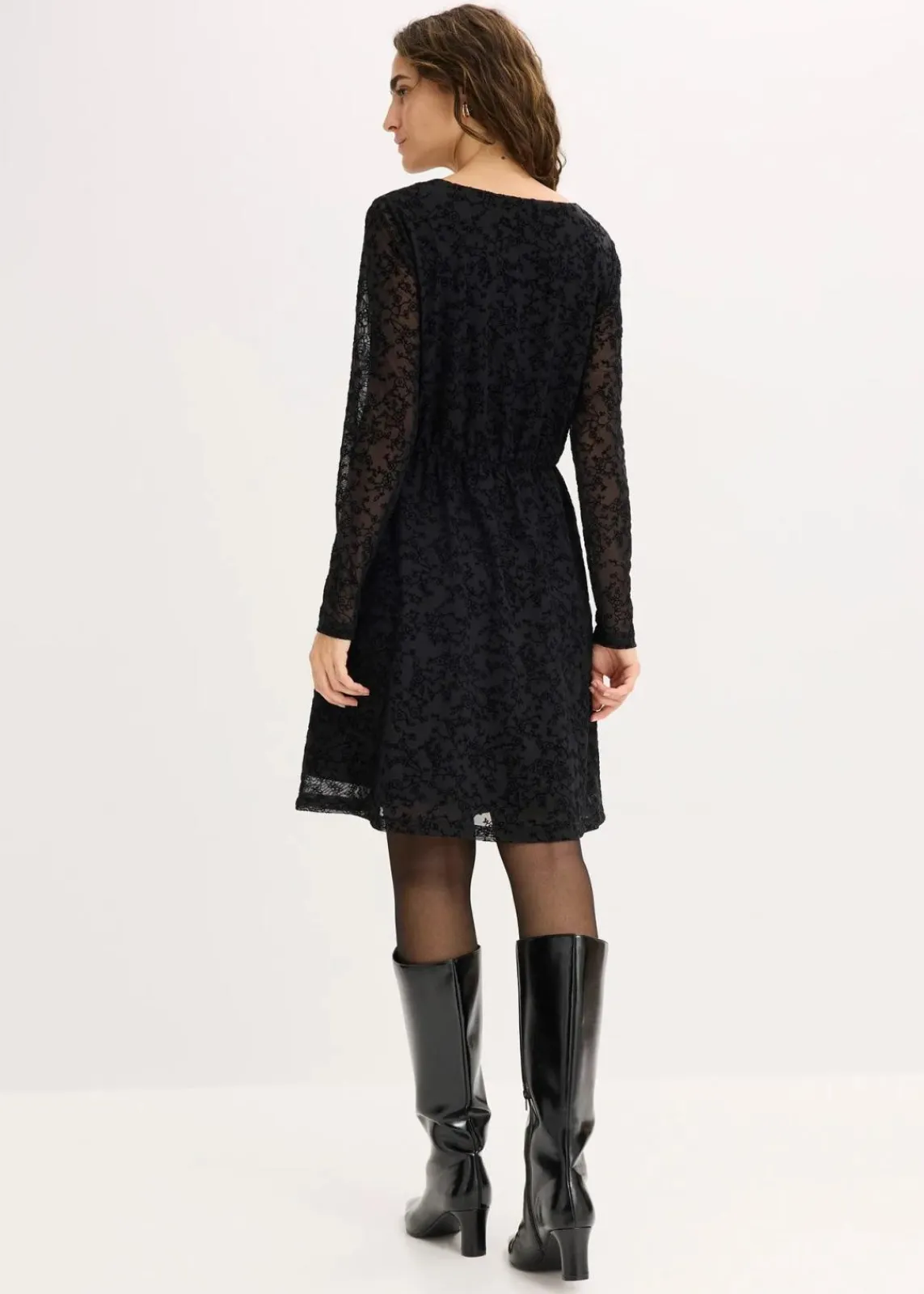 bonprix Bekleidung·Pullover & Strickjacken|Kleider^Jerseykleid schwarz