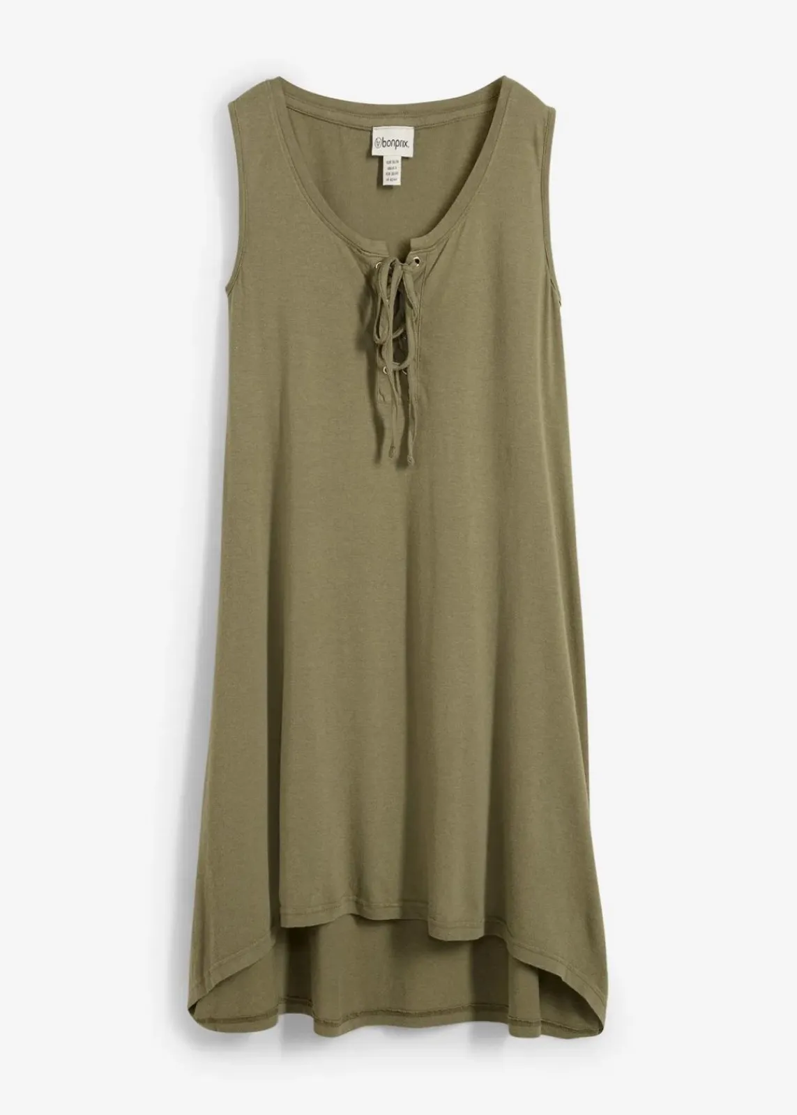 bonprix Kleider^Jerseykleid mit Schnürung oliv