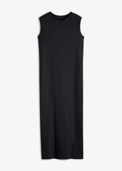 bonprix Kleider|Nachhaltigere Materialien^Jersey-Kleid aus Baumwolle mit Stretch schwarz