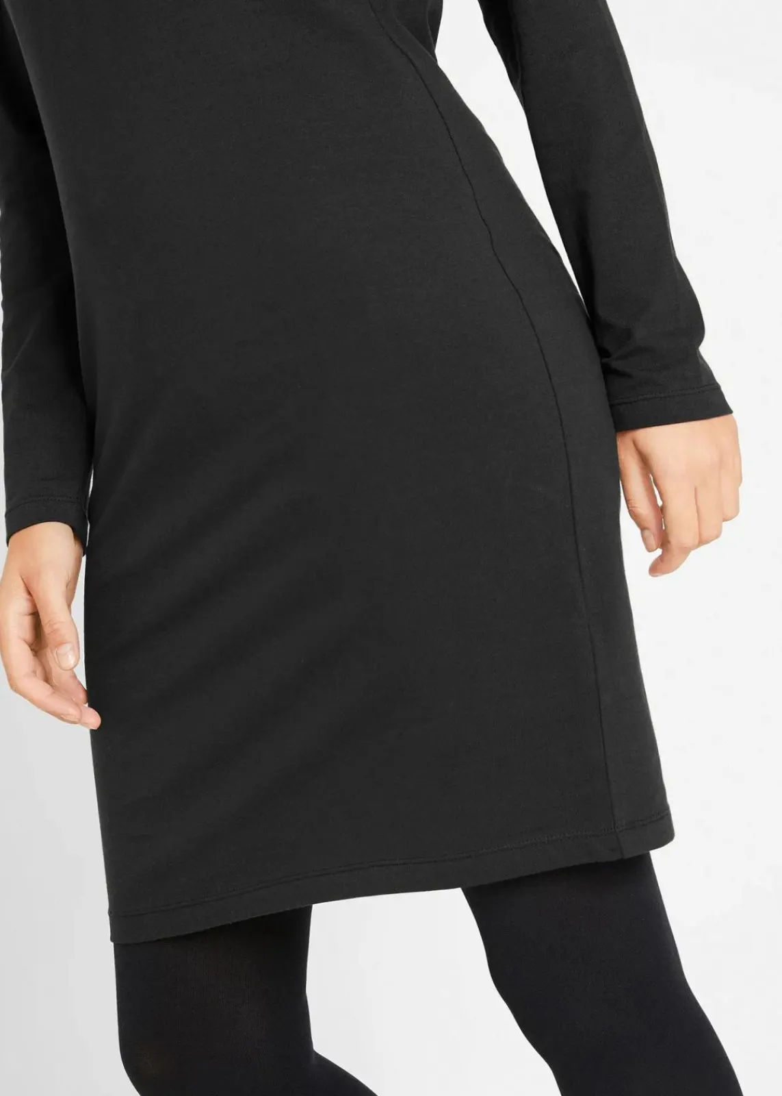 bonprix Kleider|Basics^Jerseykleid aus Baumwolle mit Stretch (2er Pack) schwarz+schwarz